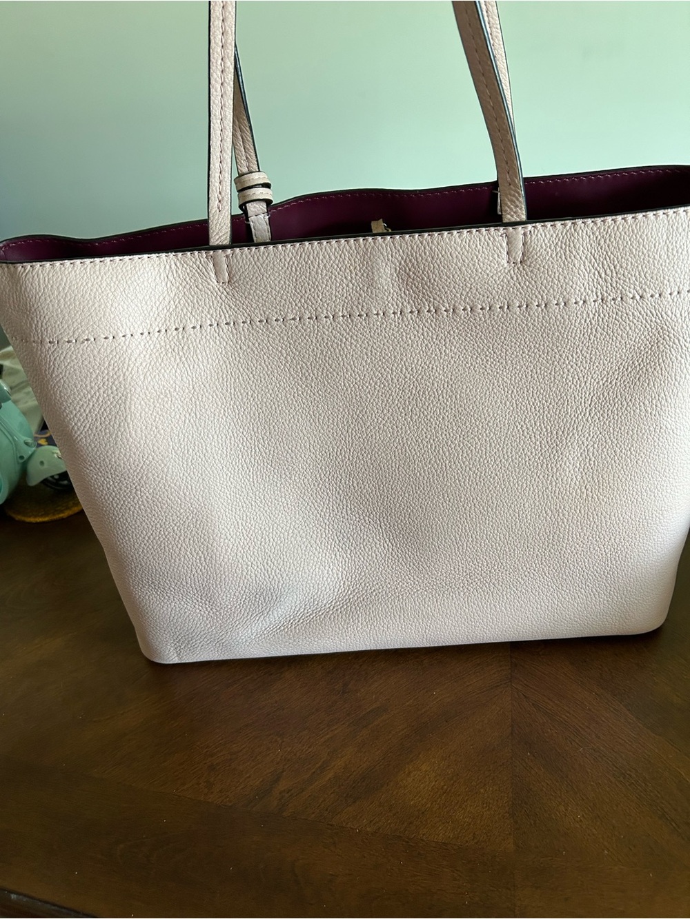 Tory Burch McGraw Leather Tote Bag in Pink - EUC - Picture 6 of 12